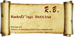 Radványi Bettina névjegykártya