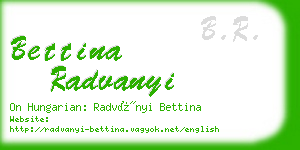 bettina radvanyi business card